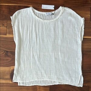 Michael Stars white Gauze Top NWT SMALL